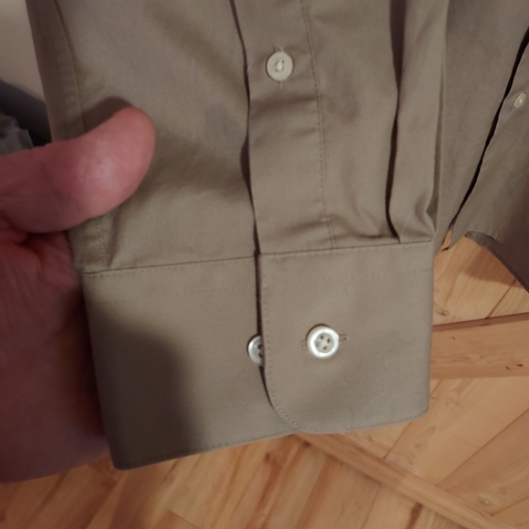 Croft & Barrow - Button-Down, Men's Shirt, XXL, Long Sleeve, Mode (Dark) Beige. - Picture 2 of 11